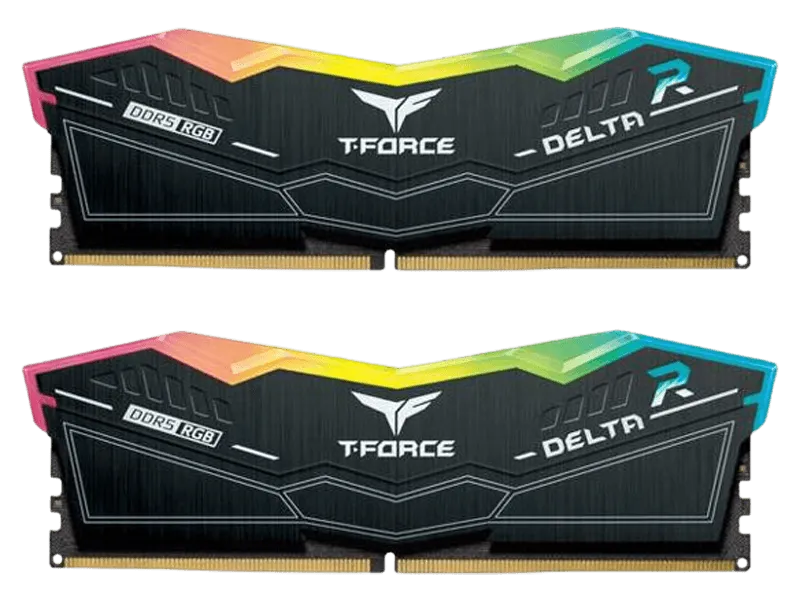 RAM TEAMGROUP T-Force Delta RGB DDR5 64GB (2 x 32GB) 6000MHz CL38 Black view 3