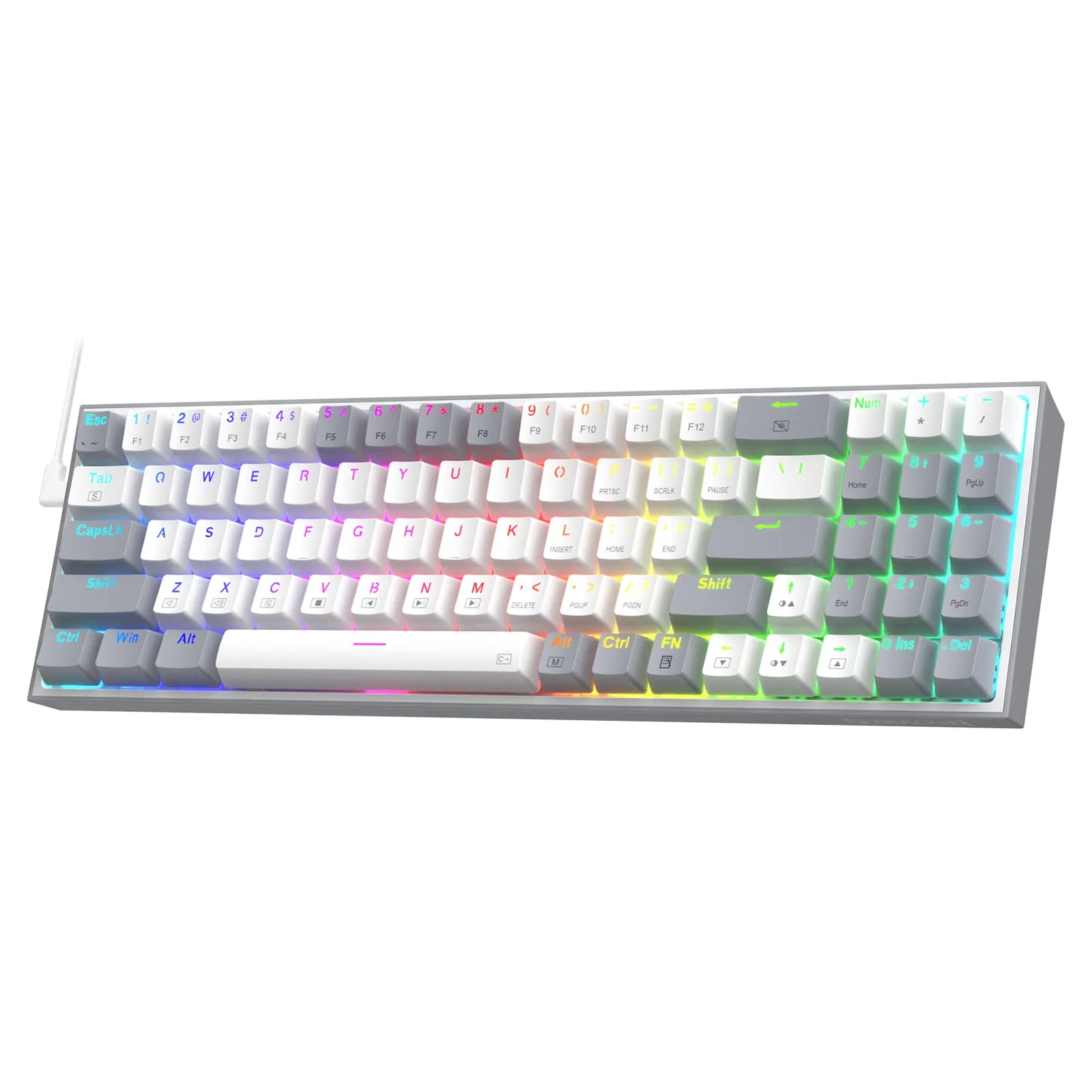 Keyboard Redragon K628WG Pollux 75% Wired Mechanical Gaming view 3