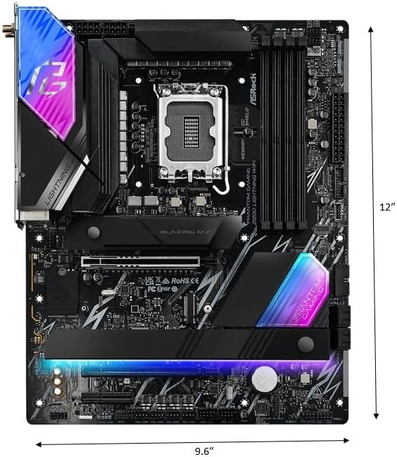ASRock Z890 Lightning WiFi LGA 1851 Intel Z890 ATX Motherboard view 2