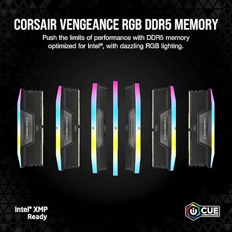 Corsair Vengeance RGB DDR5 64GB (2 x 32GB) 5200MHz Intel cl40 view 2