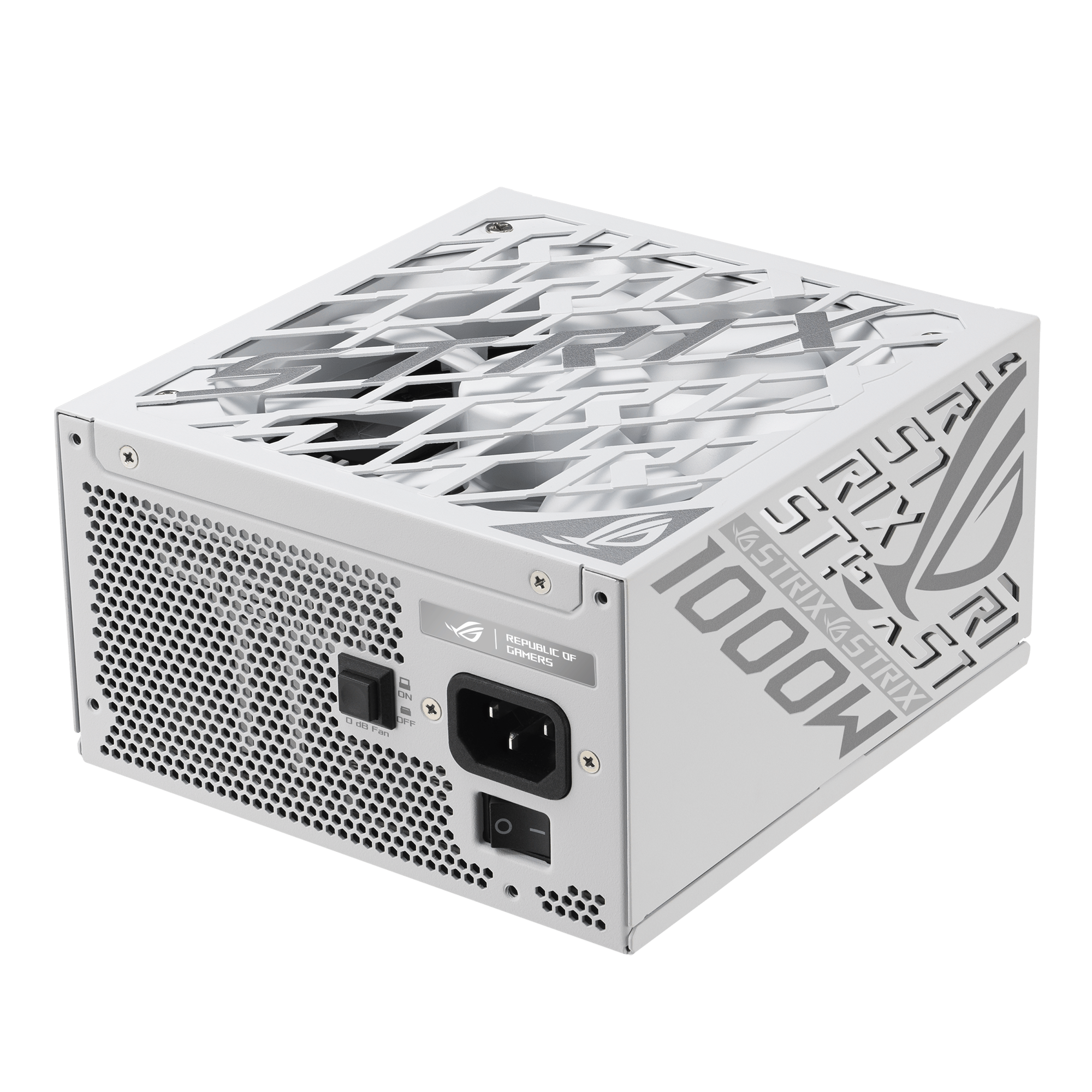 Power Supply ASUS ROG STRIX GAMING 1000P, Full Modular, 1000W 80+ Platinum, PCIe 5.1, Black & white view 5