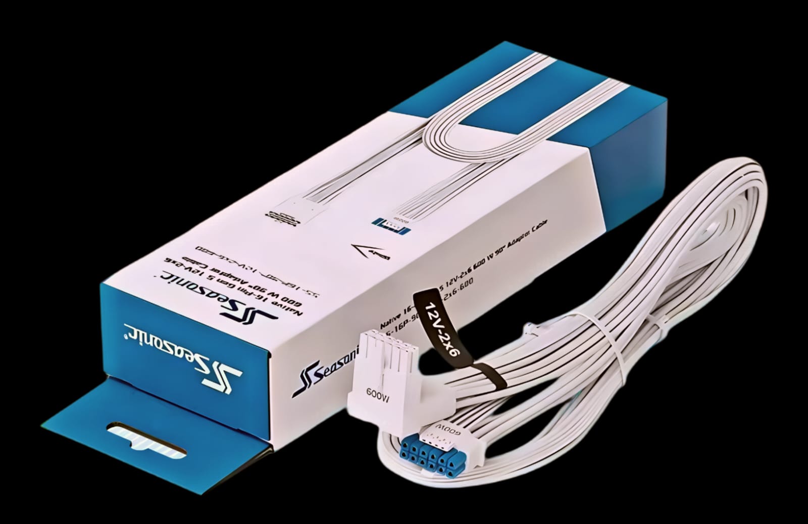 Cable Seasonic Native 16-Pin Gen 5 12V-2x6 600W 90° L-Type Modular Cable view 3