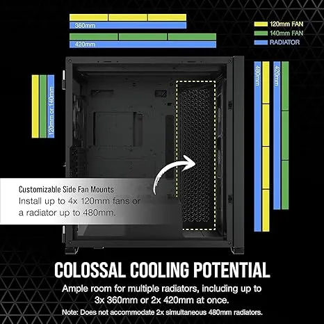 Case Corsair 7000D AIRFLOW Full-Tower ATX view 4