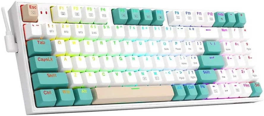 Keyboard Redragon K643WGC VEIGAR RGB Triple-Mode Mechanical Gaming view 4