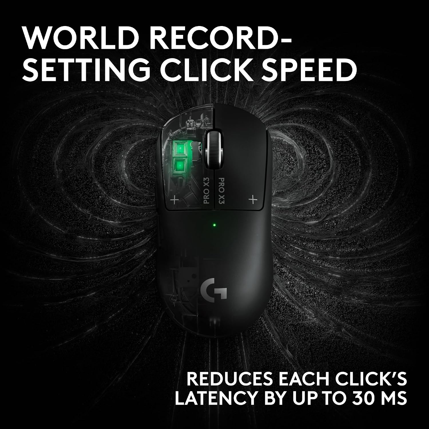 Logitech G PRO X3 SUPERSTRIKE Gaming Mouse - Black view 5