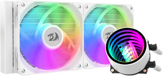 Redragon CCW-3011 aRGB Liquid CPU Cooler, 240mm Black / white view 2