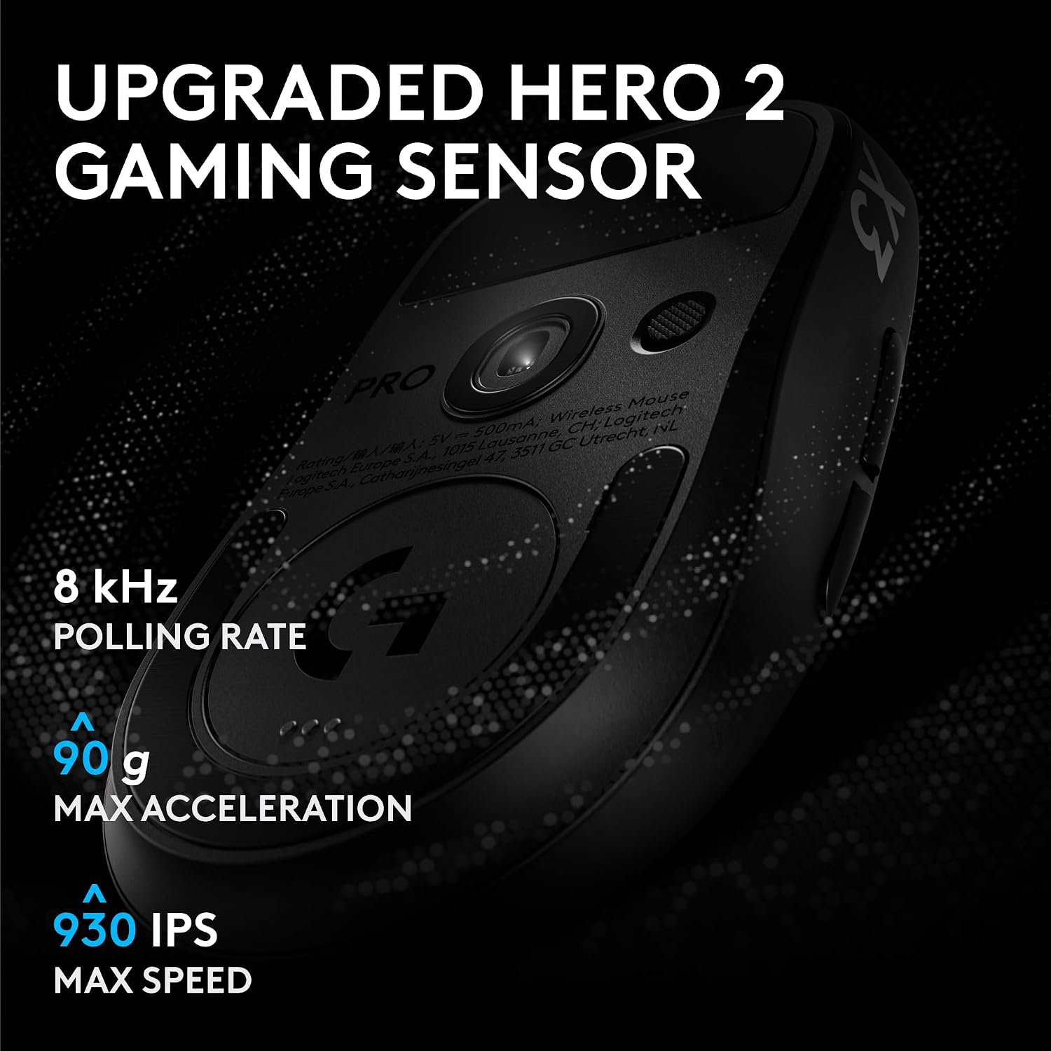 Logitech G PRO X3 SUPERSTRIKE Gaming Mouse - Black view 8
