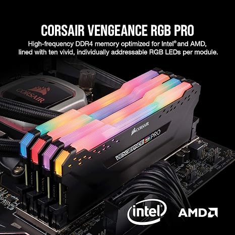 CORSAIR Vengeance RGB PRO DDR4 RAM 16GB (2x8GB) 3200MHz CL16-18-18-36 view 2