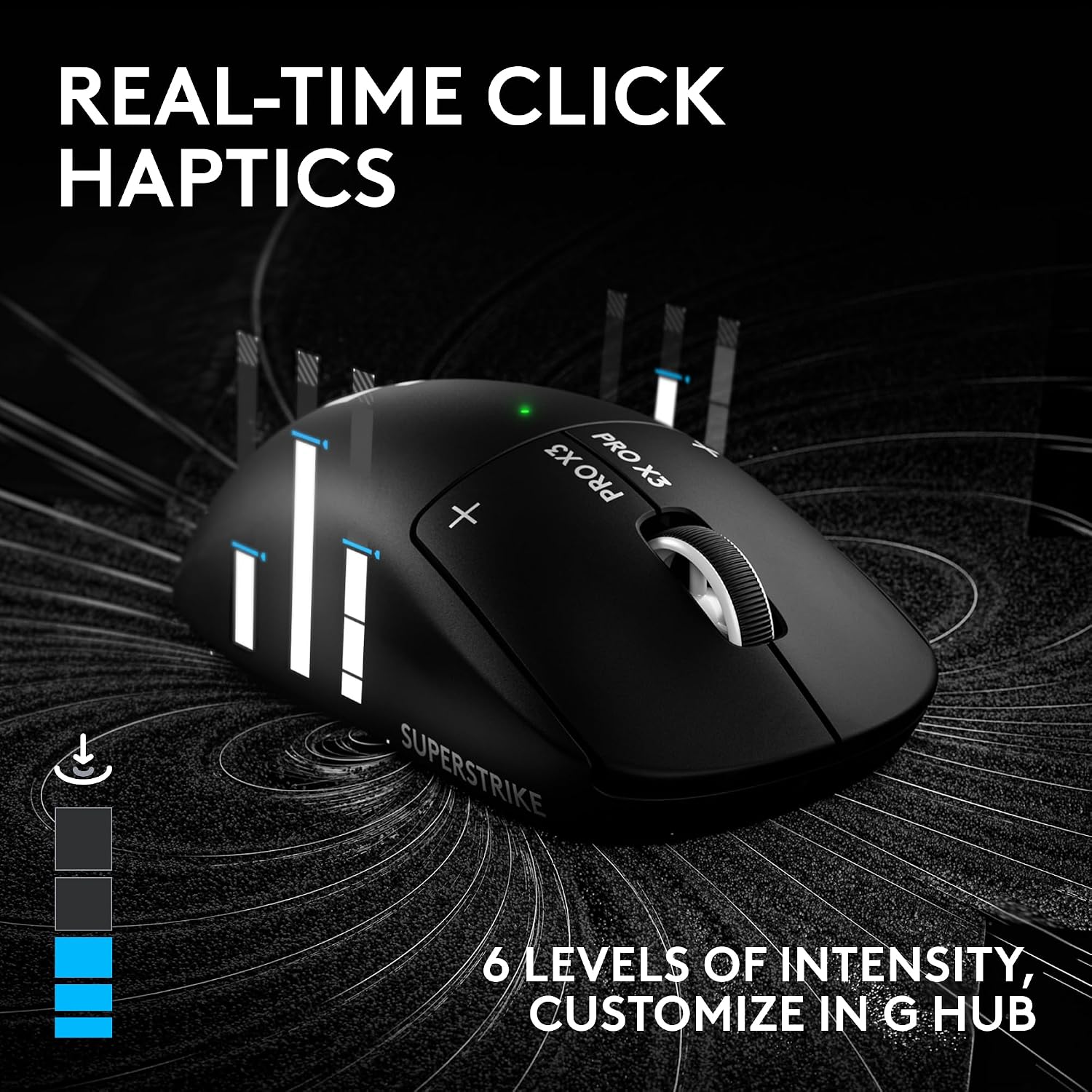 Logitech G PRO X3 SUPERSTRIKE Gaming Mouse - Black view 7