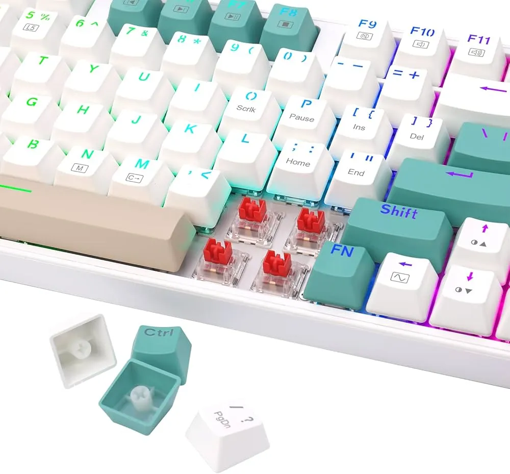 Keyboard Redragon K643WGC VEIGAR RGB Triple-Mode Mechanical Gaming view 3