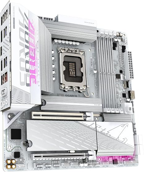 GIGABYTE B860M AORUS Elite WIFI6E ICE Intel Core Ultra (Series 2) LGA 1851 Motherboard, mATX, DDR5, 3X M.2, PCIe 5.0, USB-C, WIFI6E, 2.5GbE LAN, EZ-Latch view 3
