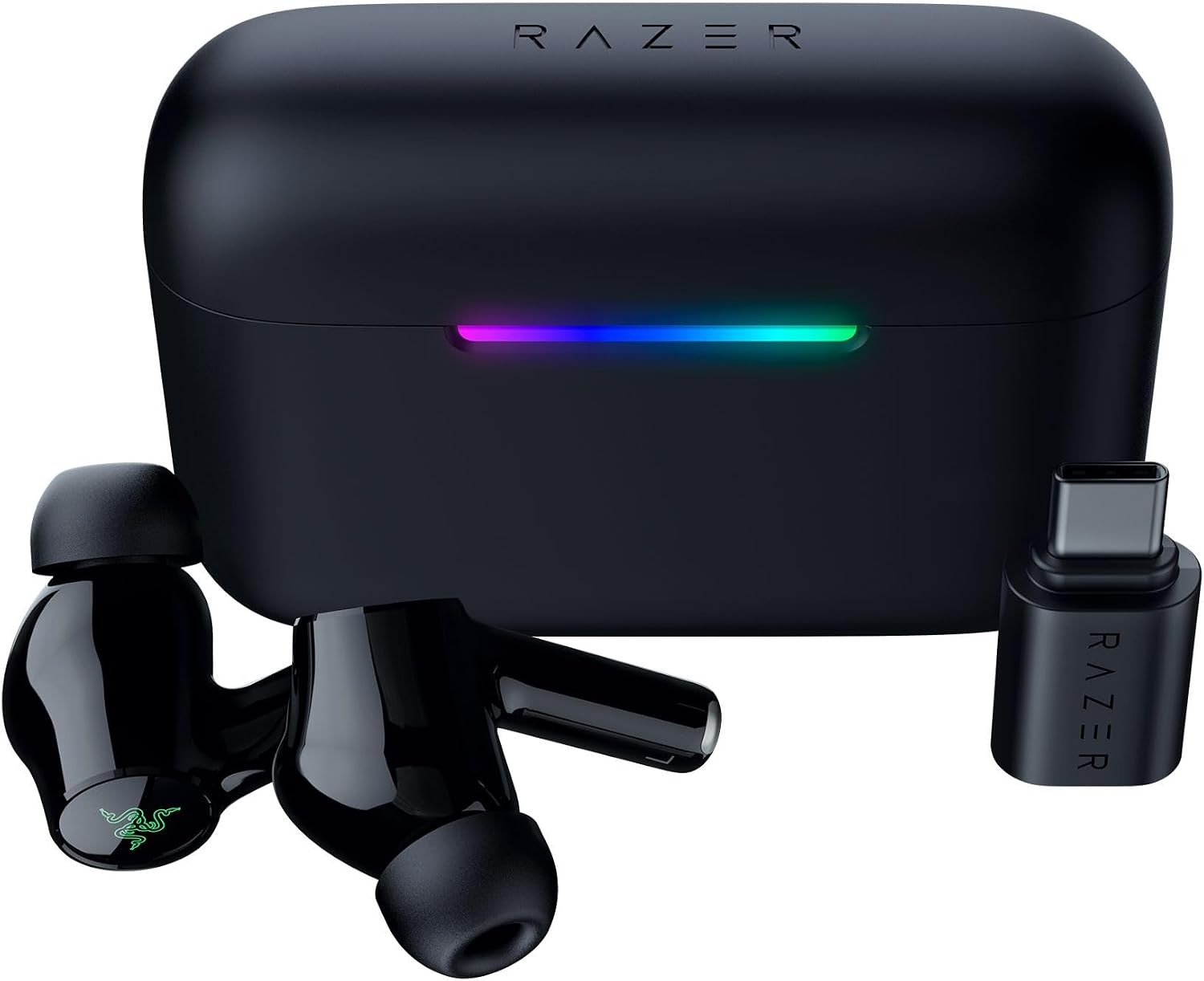 Razer Hammerhead V3 HYPERSPEED  USED Wireless Multi-Platform ANC Gaming Earbuds, Black 2.4GHz & Bluetooth 6.0, 40 Hr Battery, THX Spatial Audio, for Smartphones, PC, Laptop, Tablet, PS5, Steam Deck view 4