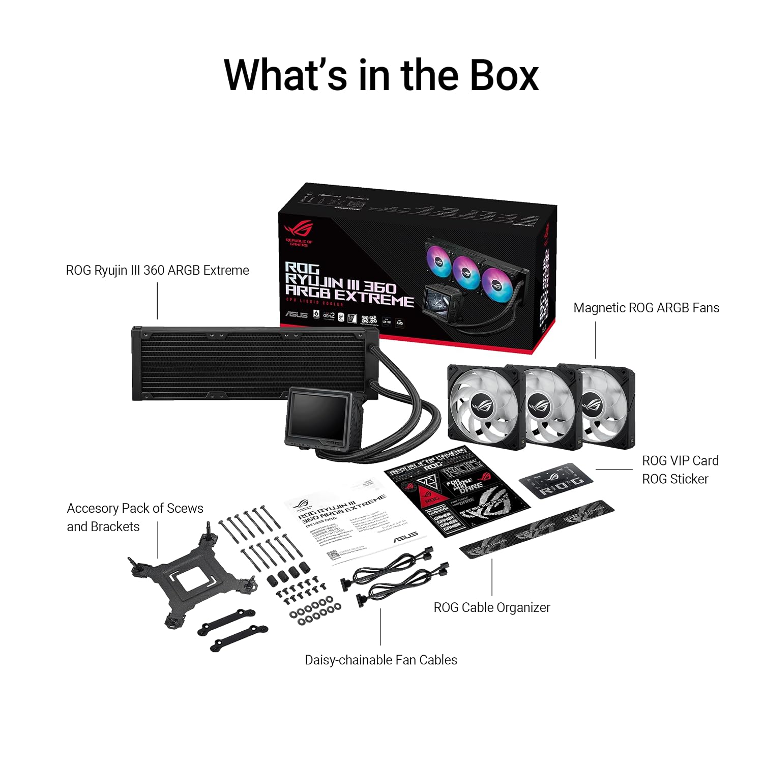 ASUS ROG Ryujin III ARGB Extreme 360mm AMD/Intel Gaming Liquid CPU Cooler view 4