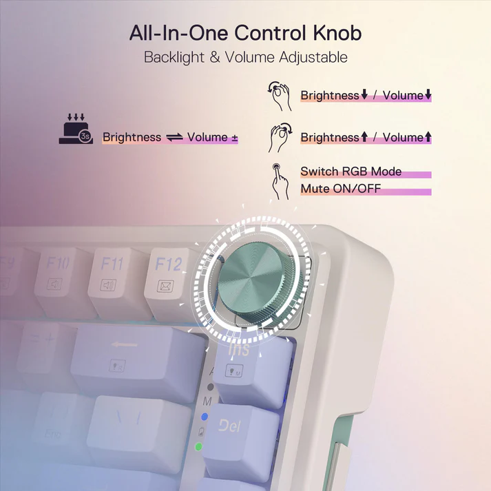 Keyboard Redragon K673 PRO UCAL 75% Wireless Gasket Mechanical view 9