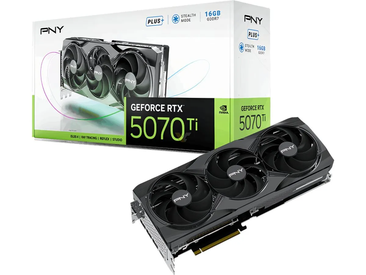 Graphics Card PNY GeForce RTX™ 5070 Ti OC Triple Fan 16GB GDDR