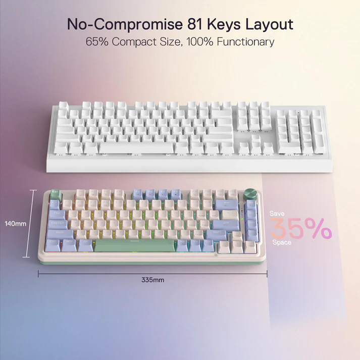 Keyboard Redragon K673 PRO UCAL 75% Wireless Gasket Mechanical view 7