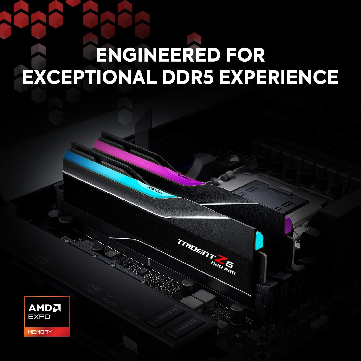 G.SKILL Trident Z5 Neo RGB Series DDR5 RAM (AMD EXPO) 96GB (2x48GB) Up to 6000MT/s CL30 Intel / AMD alternate
