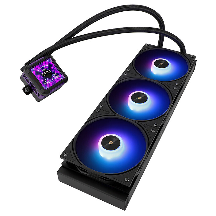 Thermalright FW PRO 360 ARGB Black CPU AIO Cooler,IPS LCD Screen with 320 * 320 Resolution,for AM5&Intel 1700/1851,High-Performance 360 Specs Water-Cooled with 2.73in Removable Display view 2