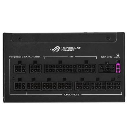Power Supply ASUS ROG STRIX GAMING 1000P, Full Modular, 1000W 80+ Platinum, PCIe 5.1, Black & white view 8