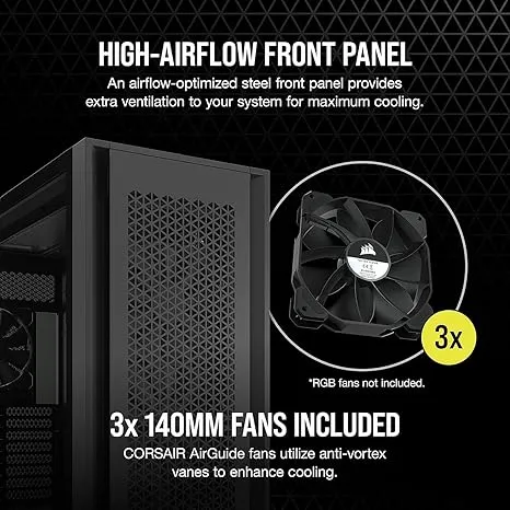 Case Corsair 7000D AIRFLOW Full-Tower ATX view 5