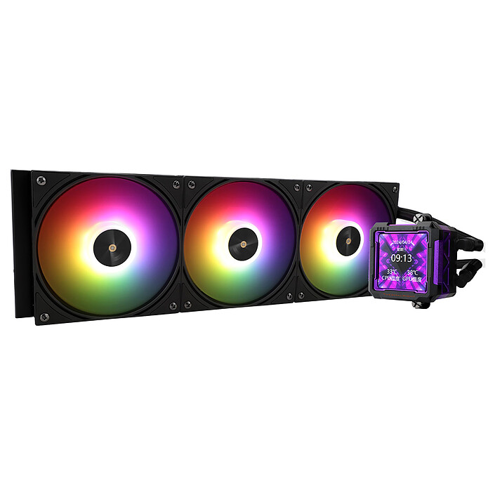 Thermalright FW PRO 360 ARGB Black CPU AIO Cooler,IPS LCD Screen with 320 * 320 Resolution,for AM5&Intel 1700/1851,High-Performance 360 Specs Water-Cooled with 2.73in Removable Display