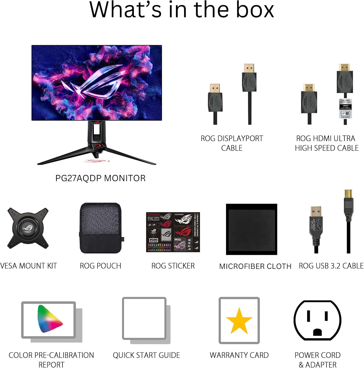 ASUS ROG PG27AQDP 27 Inch 1440p 480Hz OLED Gaming Monitor view 2