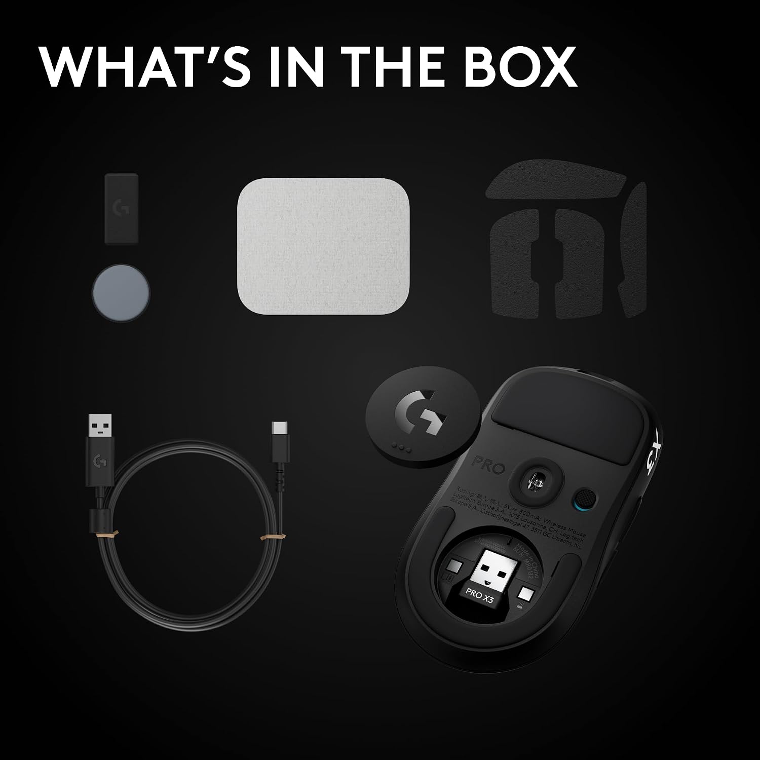 Logitech G PRO X3 SUPERSTRIKE Gaming Mouse - Black view 11