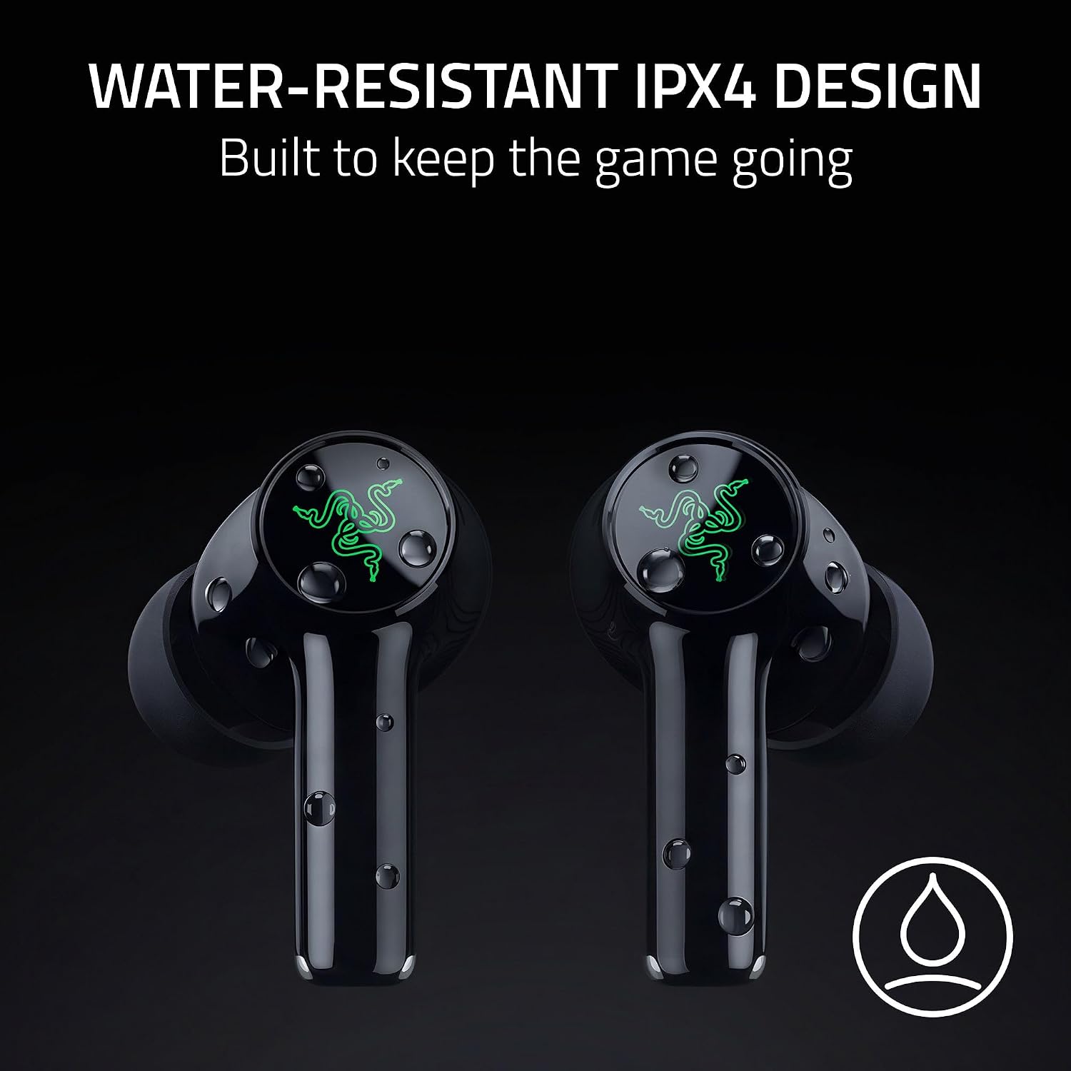 Razer Hammerhead V3 HYPERSPEED  USED Wireless Multi-Platform ANC Gaming Earbuds, Black 2.4GHz & Bluetooth 6.0, 40 Hr Battery, THX Spatial Audio, for Smartphones, PC, Laptop, Tablet, PS5, Steam Deck view 5