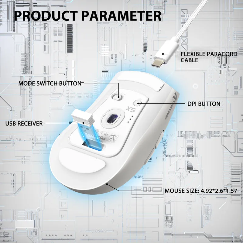 Mouse ATTACK SHARK X5 Wireless Gaming view 3