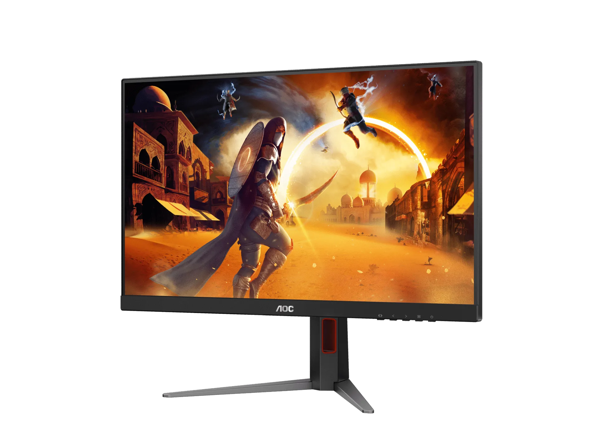Monitor AOC Q27G4F 27 Frameless Ultra-Fast IPS Gaming, QHD 2560 X 1440, 180Hz, 0.5ms, HDMI 2.0, Display Port 1.4, MBR Sync, SNIPER SCOPE, SUPER COLOUR, G-Sync, Height Adjustable Stand, Tilt view 12