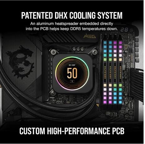 CORSAIR Dominator Platinum RGB DDR5 32GB (2x16GB) DDR5 5200MHz CL40 Intel XMP Black view 4