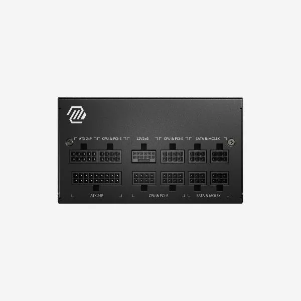 Power Supply MSI MAG A750GL PCIE 5.1 ATA 3.1 Gaming 750W Power Supply view 2