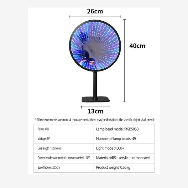 Accessory LED Howlighting RGB 3D Abyss Thousand Layer Mirror Light alternate