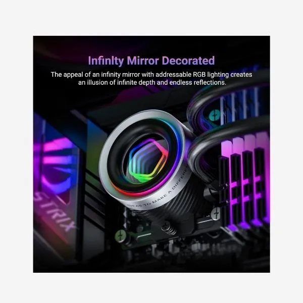 Cooler ID-Cooling FX360 INF 360mm ARGB Black Liquid CPU Cooler view 2