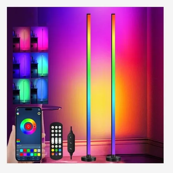 Accessory LED RGB Floor Standing Lamp for Living Room Home Decor Remote control+APP control 105cm