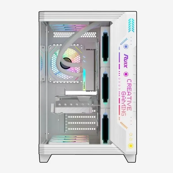 Case Ruix Space ARGB 360 ATX White alternate