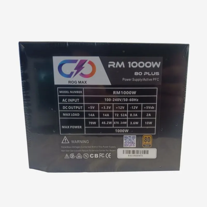 Power Supply Power ROG MAX 1000W GOLD FULL MODULAR view 3