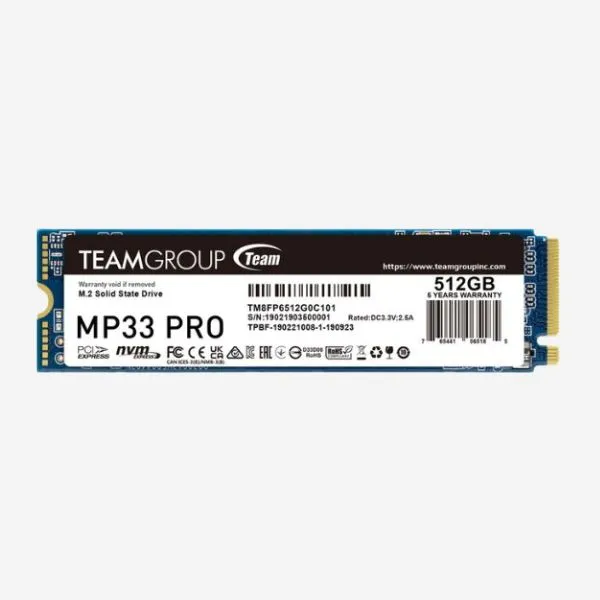 Storage TEAMGROUP MP33 PRO NVME M.2 PCIe 512GB alternate
