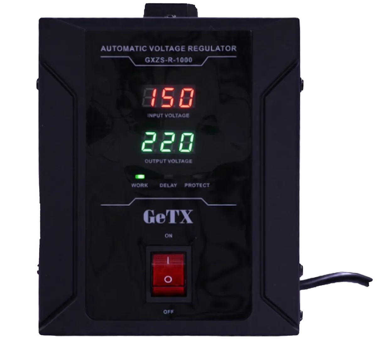UPS Stabilizer Relay Type 1000VA LED Disply 1Phases GeTX Black GXZS-R-1000