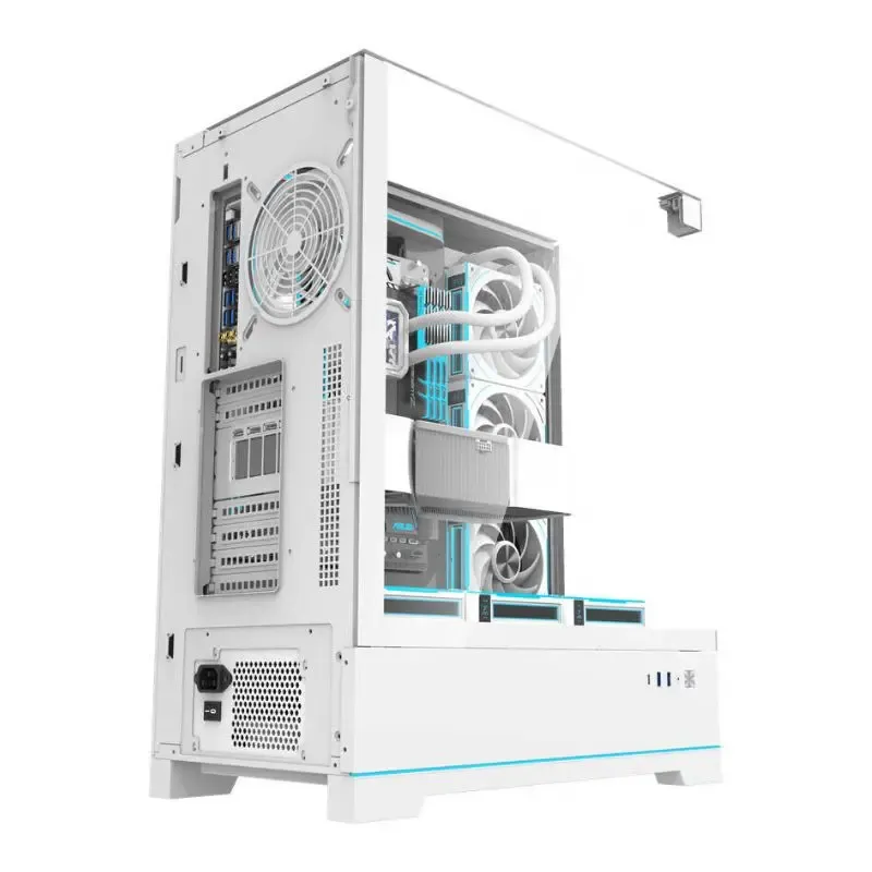 Case DarkFlash DY450L Pro ATX Tempered Glass Gaming Case With out Fans - White view 4