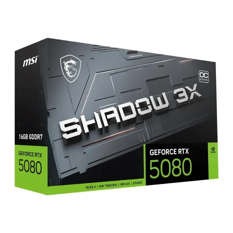 Graphics Card MSI GeForce RTX 5080 SHADOW 3X OC 16GB Graphics Card view 5