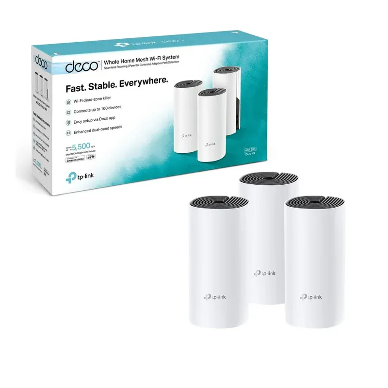 Network Device TP-Link Deco M4 AC1200 Whole Home Mesh Wi-Fi System (3-Pack)