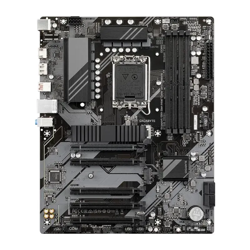 Motherboard Intel Gigabyte B760 DS3H DDR5 Intel LGA 1700 mATX Motherboard view 2
