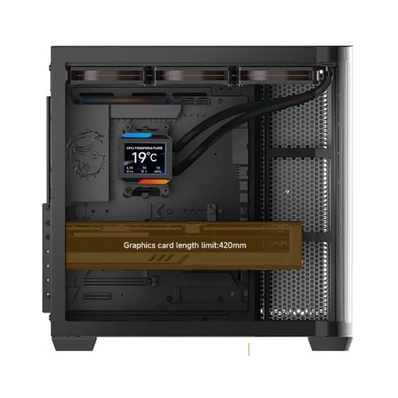 Case Jungle Leopard AC-01 Mid Tower ATX Gaming Case (Without Fans) - Black view 3