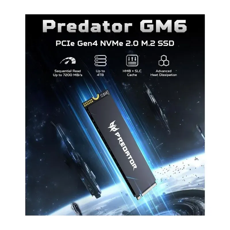 Accessory Acer Predator GM6 2TB M.2 NVMe PCIe 4.0 up to 7200MB/s SSD (PS5 Compatible) alternate