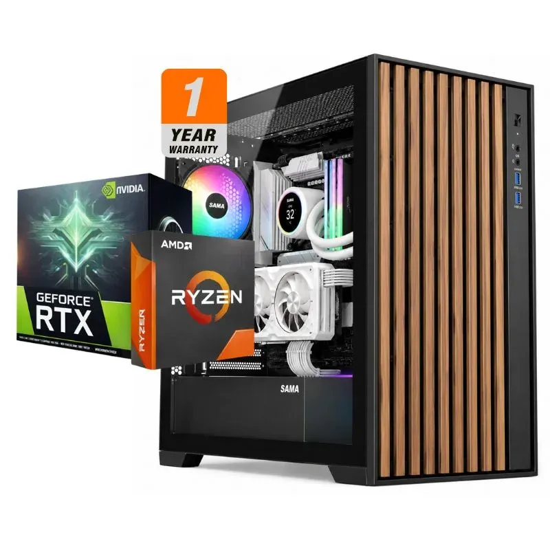 Desktop Intel Black Construct Gaming PC - Intel Core i5-14400F, Palit RTX 5060 Ti Infinity 3 16GB, ANACOMDA 32GB DDR5-6000 Black (2x16GB), AGI AI828 1TB NVMe Gen4