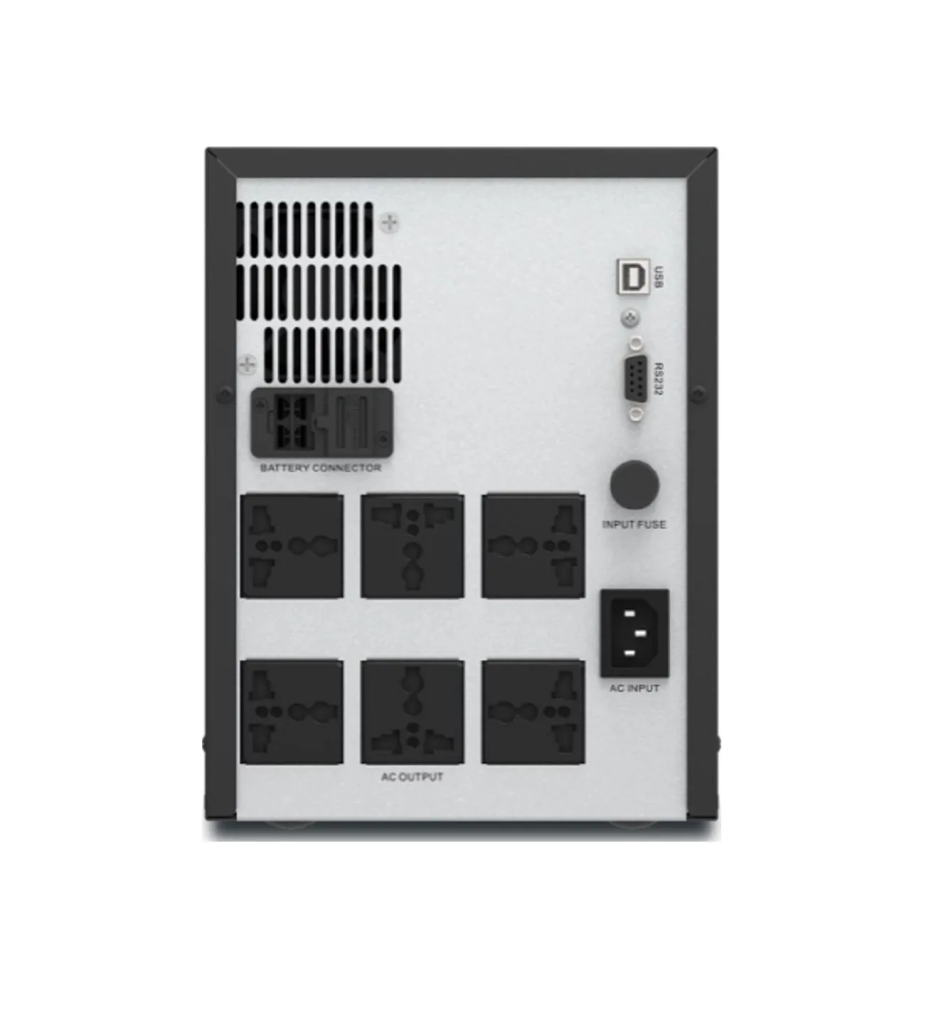 UPS APC Easy UPS 1 Ph Line Interactive, 2000VA, Tower, 230V, 6 Universal outlets, AVR, LCD SMV2000AI-MS view 3
