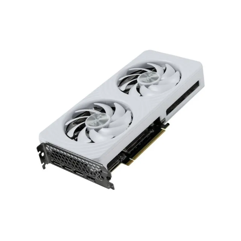 Graphics Card Palit GeForce RTX 5060 Ti Dual White OC 16GB GDDR7 Graphics Card - White view 3