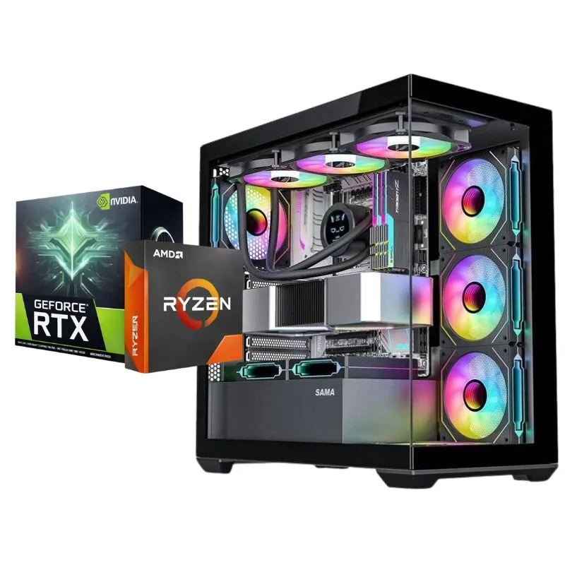 Desktop AMD Artemis 2 Gaming PC - AMD Ryzen 5 5500, Galax RTX 3060 1-Click OC 12GB GDDR6, 16GB DDR4 3200MHz, 1TB NVMe SSD