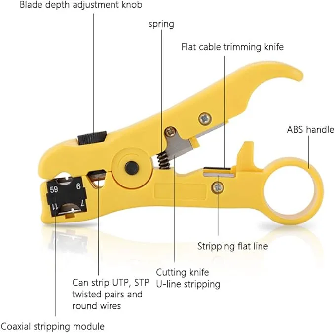 Tool Network Repairing Plier, Handskit RJ45 RJ11 RJ12 Network Repag Plier Tool Kit with Cable Tester Spring Clamp Crimping Tool Crimping Pliers view 5